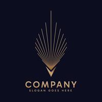 An abstract luxury geometric logo combines sophisticated design elements with geometric shapes to create a visually striking and elegant symbol. vector