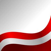 Indonesian flag template gradient background. white and red gradient background with copy space vector