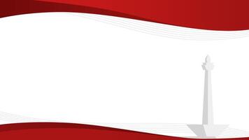 Indonesian flag Independence Day template background vector