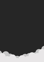 cloud black vertical background with copy space for text vector