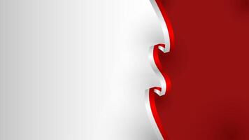 Red and white Indonesian flag gradient template background with empty space for your text. Indonesia Independence Day template background vector