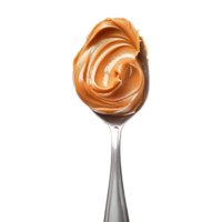 Spoon of peanut butter isolated on transparent background png