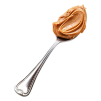 Spoon of peanut butter isolated on transparent background png