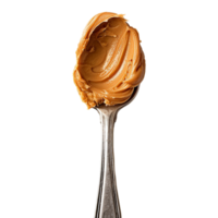Spoon of peanut butter isolated on transparent background png