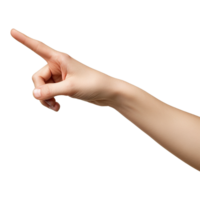 Showing direction finger arm isolated on transparent background png