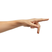 Showing direction finger arm isolated on transparent background png