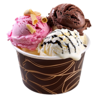 Ice cream cup isolated on transparent background png