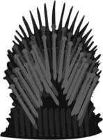 Thrones of king with swords vector