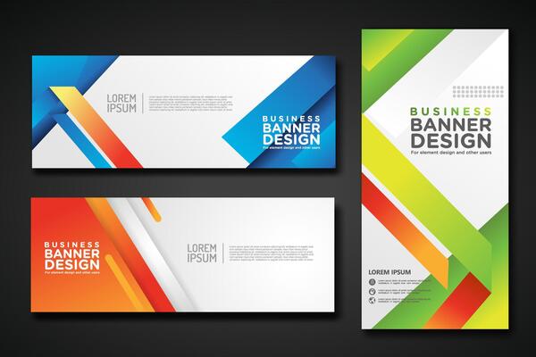 Set modern abstract banners for corporate concept, element design. illustration