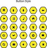 Button styles are used for various graphic design purposes, web design, game design and others vector