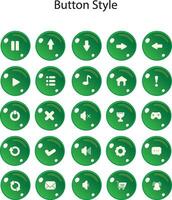 Button styles are used for various graphic design purposes, web design, game design and others vector