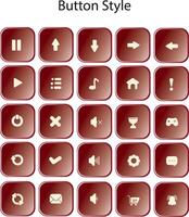 Button styles are used for various graphic design purposes, web design, game design and others vector