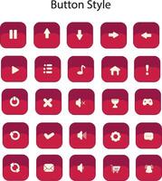 Button styles are used for various graphic design purposes, web design, game design and others vector