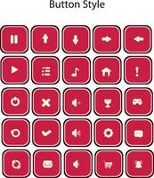 Button styles are used for various graphic design purposes, web design, game design and others vector
