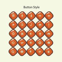 Button styles are used for various graphic design purposes, web design, game design and others vector