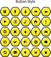 Button styles are used for various graphic design purposes, web design, game design and others vector