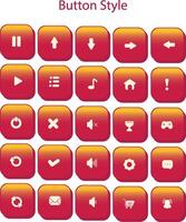 Button styles are used for various graphic design purposes, web design, game design and others vector
