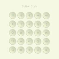 Button styles are used for various graphic design purposes, web design, game design and others vector