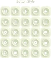 Button styles are used for various graphic design purposes, web design, game design and others vector