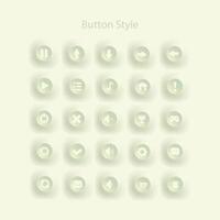Button styles are used for various graphic design purposes, web design, game design and others vector