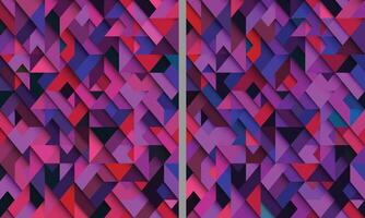 Abstract colorful geometric background, 3D effect, trendy colors vector