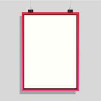 White blank frame, Wall frame, photo frames with clips vector