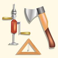 Carpentry tools Background, a picture of a hammer and a triangle with a triangle in the background vector