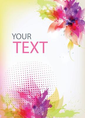Abstract colorful Flowers background .