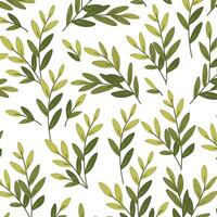 seamless pattern of leaf plants for fabric vector