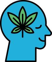 A man's head with a leaf on it vector