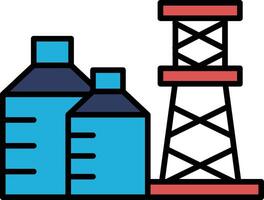 black and white drawing of a factory with a house next to it vector