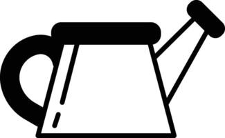 black and white image of a watering can vector