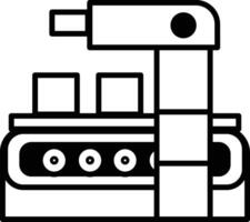 A machine with a black and white design vector