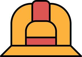 A engineer hat with a stripe vector