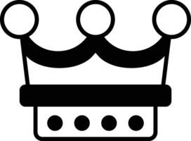 A crown with three circles on top and three circles on the bottom vector