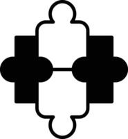puzzle piece with two people on it vector