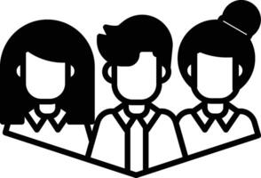 Three people are standing next to each other vector