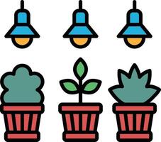 A set of potted plants with different sizes and shapes, all of which are black vector