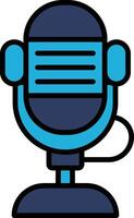 A microphone with a microphone cord vector