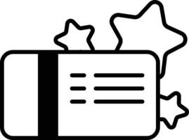 A card with a star on it and a line of stars below it vector