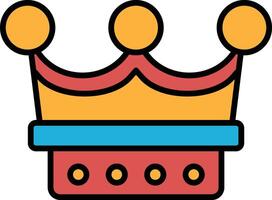 A crown with three circles on top and three circles on the bottom vector