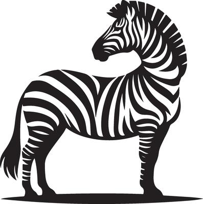 zebra animal silhouette illustration
