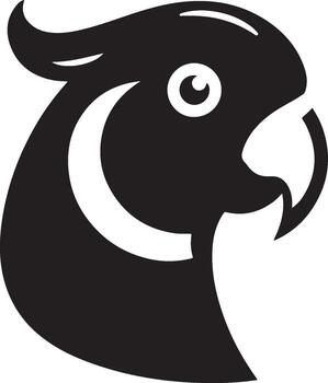 loro silueta. perico silueta Arte blanco antecedentes. silueta de un periquito loro aislado en un blanco antecedentes. lado vista, logo, icono. vector