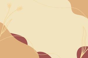 Minimalistic organic abstract and floral flat background design vector