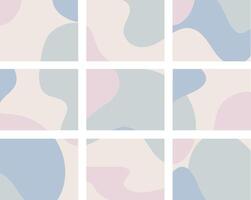 Set of Minimalistic organic abstract and floral Background template vector