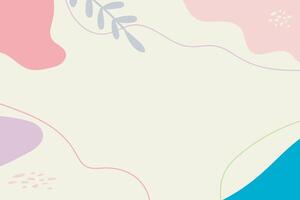 Minimalistic organic abstract and floral flat background design vector