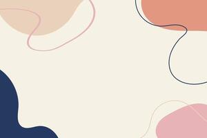 Minimalistic organic abstract and floral Background template vector