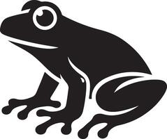 Tree frog silhouette on a white background vector