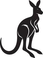 Kangaroo silhouette icon. image vector