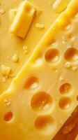 Yellow cheese fresh slice dairy product pattern story background wallpaper photo